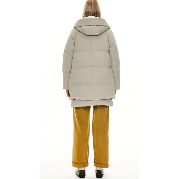 NWOT Orolay 092 Classics Stone Tan Thickened Duck Down Puffer Hooded Jacket Med - Picture 3 of 13